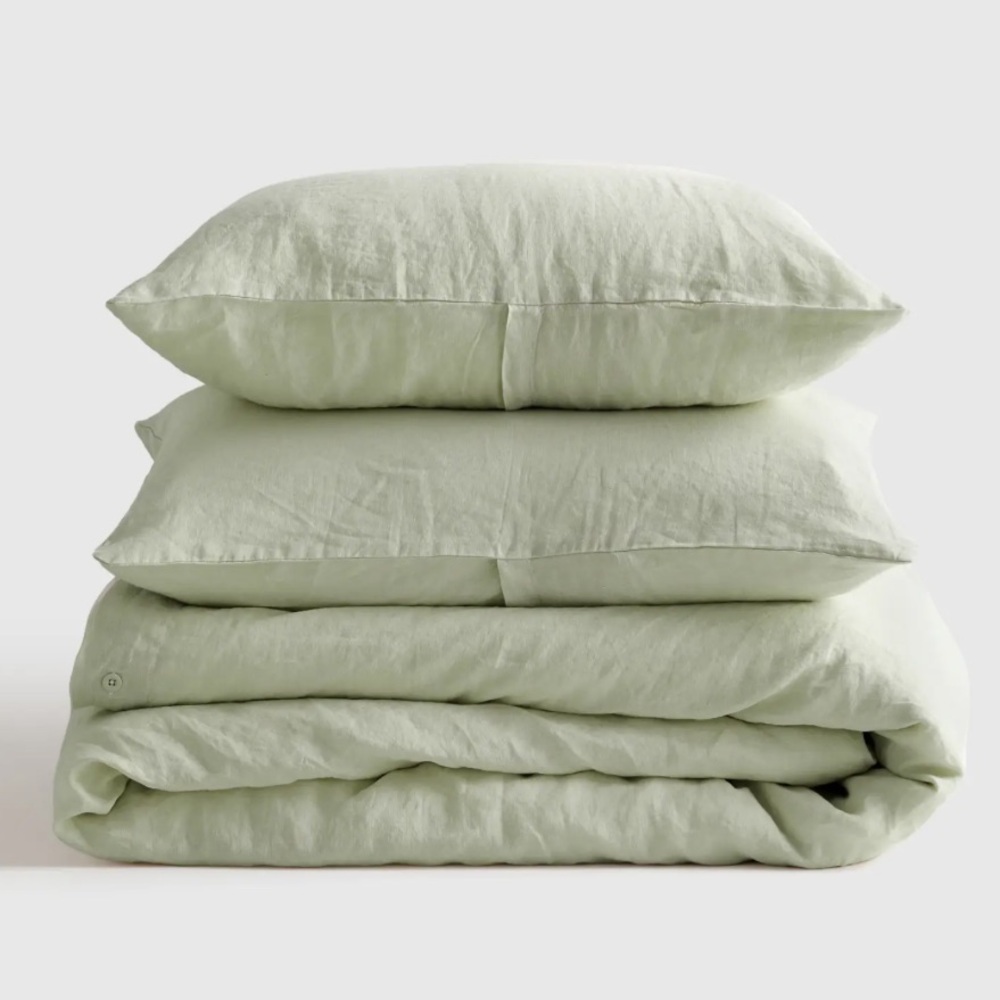 Quince European Linen Duvet Cover Set NWT
